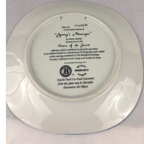 VTG Lot of 2 Decorative Collectors Plates Visions of the Sacred 1990s Limited - Picture 4 of 16